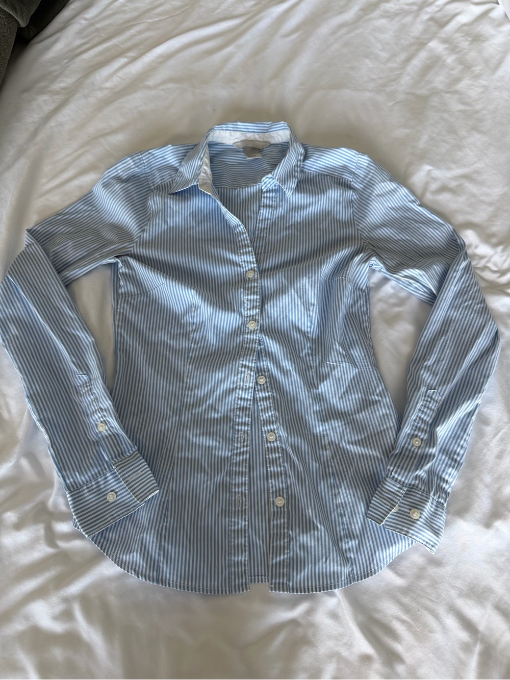 Men's Blue Stripe Button-Down Shirt